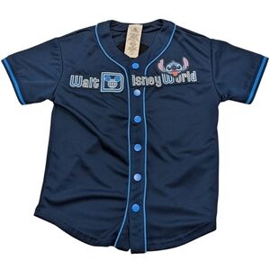 Disney YOUTH Walt Disney World Stitch '626' Baseball Jersey Shirt Size 7/8